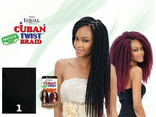 Load image into Gallery viewer, Cuban Twist 16" color 1: style, package and matching swatch