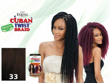 Load image into Gallery viewer, Cuban Twist 16" color 33: style, package and matching swatch