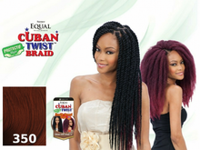 Load image into Gallery viewer, Cuban Twist 16" color 350: style, package and matching swatch