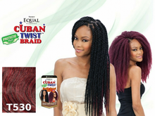 Load image into Gallery viewer, Cuban Twist 16" color T530: style, package and matching swatch