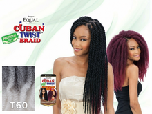 Load image into Gallery viewer, Cuban Twist 16" color T60: style, package and matching swatch