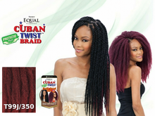 Load image into Gallery viewer, Cuban Twist 16" color T99J/350: style, package and matching swatch