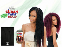 Load image into Gallery viewer, Cuban Twist 24" color 2: style, package and matching swatch