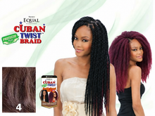 Load image into Gallery viewer, Cuban Twist 24" color 4: style, package and matching swatch