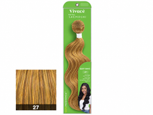 Load image into Gallery viewer, Saemoshi Body Wave green package, color 27, matching lower-left color swatch