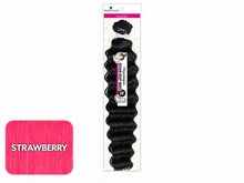 Load image into Gallery viewer, Organique Ocean Deep Wave 24 inch — STRAWBERRY labeled color swatch with packaged style reference