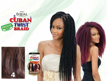 Load image into Gallery viewer, Cuban Twist 16" color 4: style, package and matching swatch
