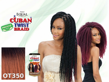 Load image into Gallery viewer, Cuban Twist 16" color OT350: style, package and matching swatch
