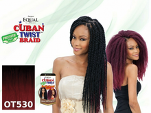Load image into Gallery viewer, Cuban Twist 16" color OT530: style, package and matching swatch
