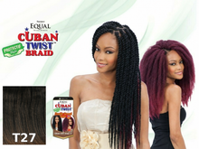 Load image into Gallery viewer, Cuban Twist 16" color T27: style, package and matching swatch
