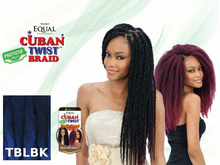 Load image into Gallery viewer, Cuban Twist 16" color TBLBK: style, package and matching swatch
