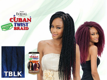 Load image into Gallery viewer, Cuban Twist 16" color TBLK: style, package and matching swatch
