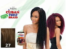 Load image into Gallery viewer, Cuban Twist 24" color 27: style, package and matching swatch
