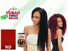 Load image into Gallery viewer, Cuban Twist 24" color RD: style, package and matching swatch
