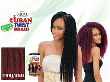 Load image into Gallery viewer, Cuban Twist 24" color T99J/350: style, package and matching swatch
