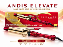 Load image into Gallery viewer, Andis Elevate Nano Silver Gold Infused Curling Iron

