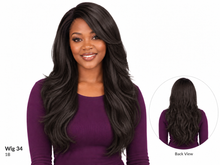 Load image into Gallery viewer, Wig 34 — 1B — front and back views
