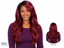 Load image into Gallery viewer, Wig 34 — GTOM/Wine — front and back views
