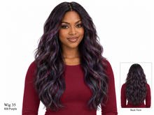 Load image into Gallery viewer, Wig 35 — RB/Purple — front and back views
