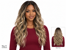 Load image into Gallery viewer, Wig 35 — SL/Blonde — front and back views
