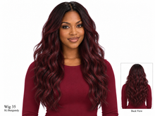Load image into Gallery viewer, Wig 35 — SL/Burgundy — front and back views
