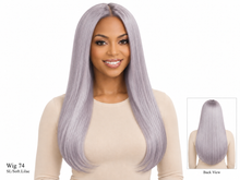 Load image into Gallery viewer, Wig 74 SL/Soft.Lilac, front view with bottom-right back-view inset
