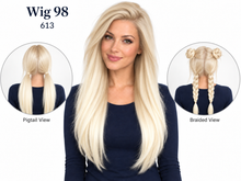 Load image into Gallery viewer, Wig 98 — 613 — front, pigtail and braided views
