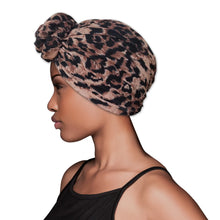 Load image into Gallery viewer, EVOLVE TOP KNOT TURBAN, ANIMAL PRINT
