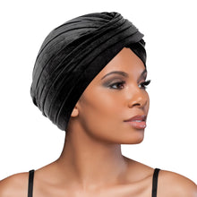 Load image into Gallery viewer, EVOLVE SILKY FASHION TURBAN, BLACK
