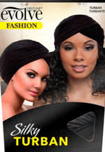 Load image into Gallery viewer, EVOLVE SILKY FASHION TURBAN, BLACK
