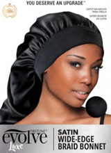 Load image into Gallery viewer, EVOLVE LUX SATIN WIDE-EDGE BRAID BONNET
